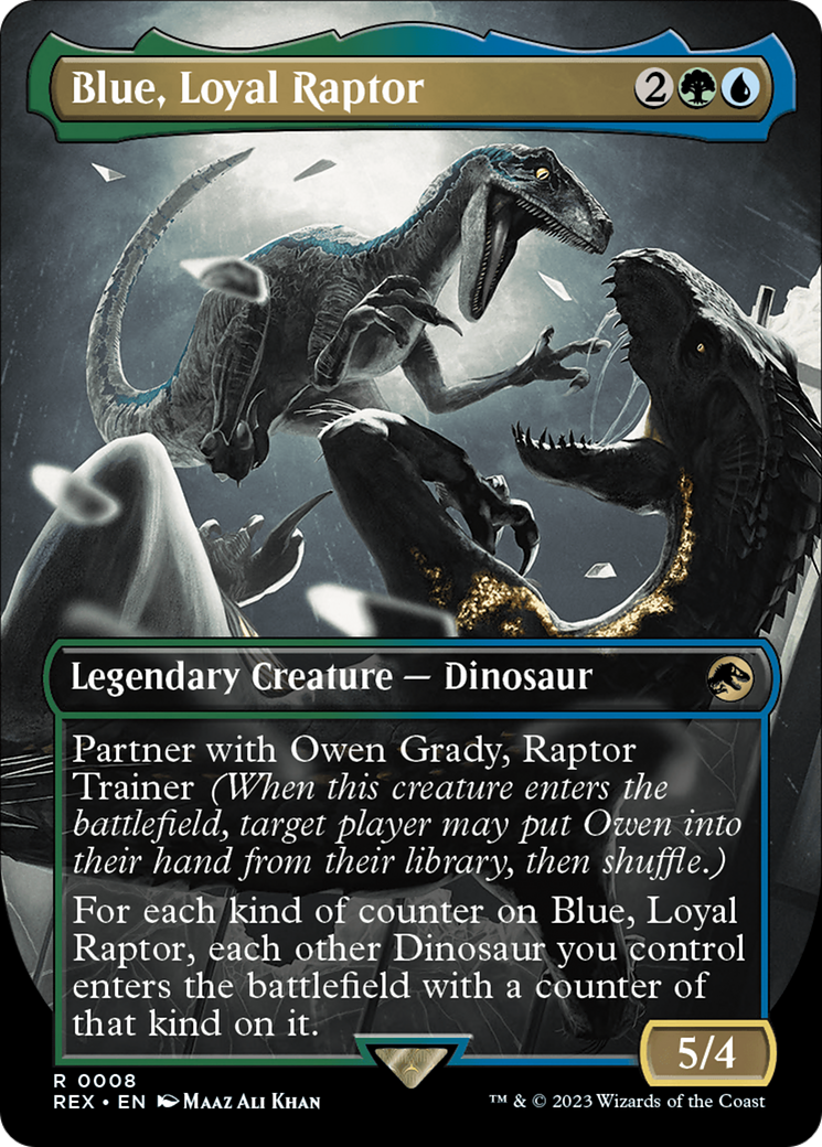 Blue, Loyal Raptor (Borderless) [Jurassic World Collection] | Gate City Games LLC