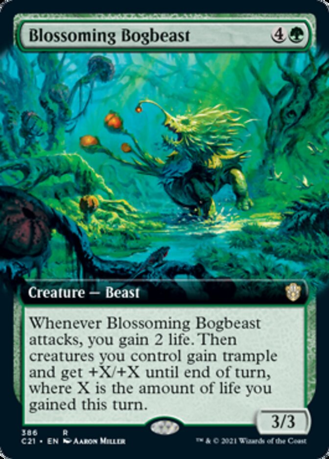 Blossoming Bogbeast (Extended Art) [Commander 2021] | Gate City Games LLC