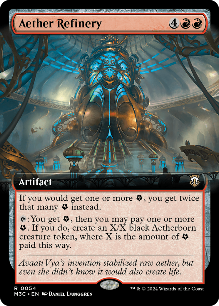 Aether Refinery (Extended Art) (Ripple Foil) [Modern Horizons 3 Commander] | Gate City Games LLC