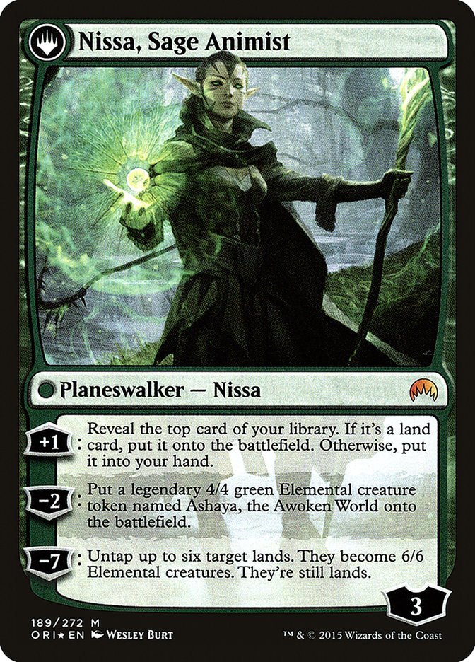 Nissa, Vastwood Seer // Nissa, Sage Animist [Magic Origins Prerelease Promos] | Gate City Games LLC