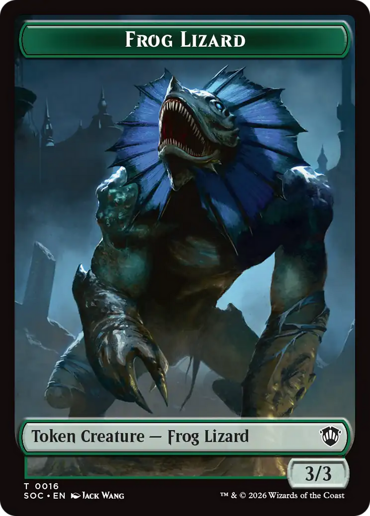 Boar // Frog Lizard Double-Sided Token [Secrets of Strixhaven Commander Tokens] | Gate City Games LLC