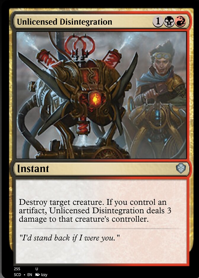 Unlicensed Disintegration [Starter Commander Decks] | Gate City Games LLC