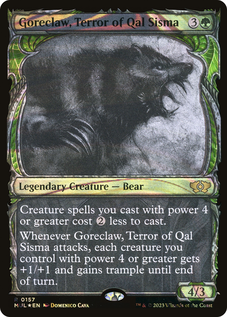 Goreclaw, Terror of Qal Sisma (Halo Foil) [Multiverse Legends] | Gate City Games LLC