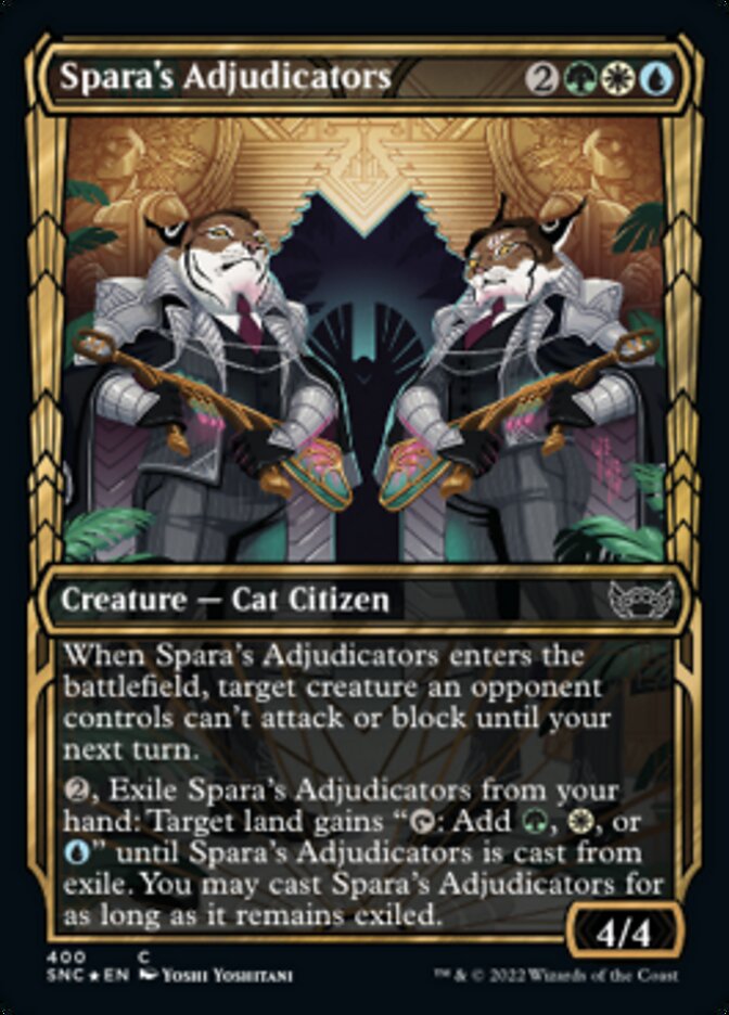 Spara's Adjudicators (Showcase Golden Age Gilded Foil) [Streets of New Capenna] | Gate City Games LLC