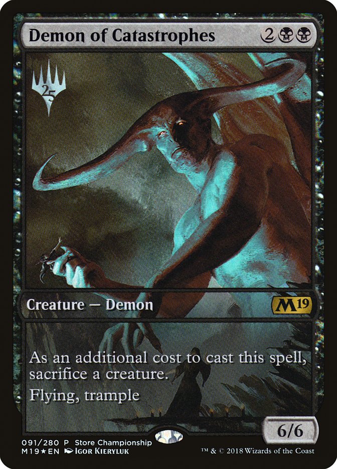 Demon of Catastrophes (Store Championship) (Full Art) [Core Set 2019 Promos] | Gate City Games LLC