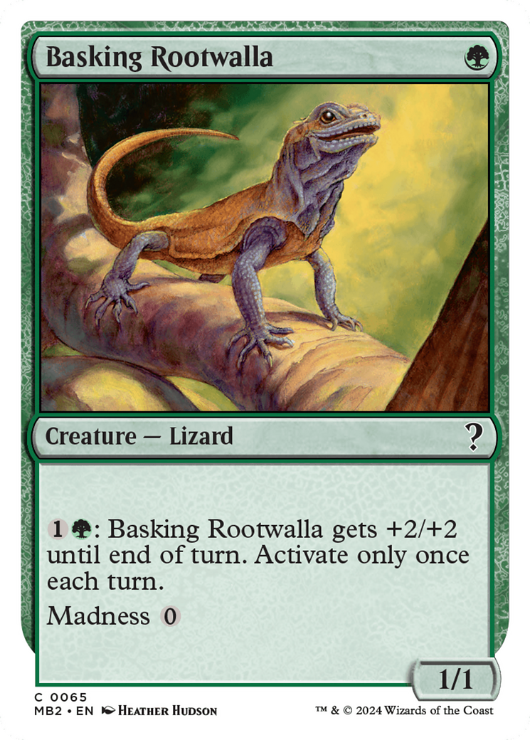 Basking Rootwalla (White Border) [Mystery Booster 2] | Gate City Games LLC