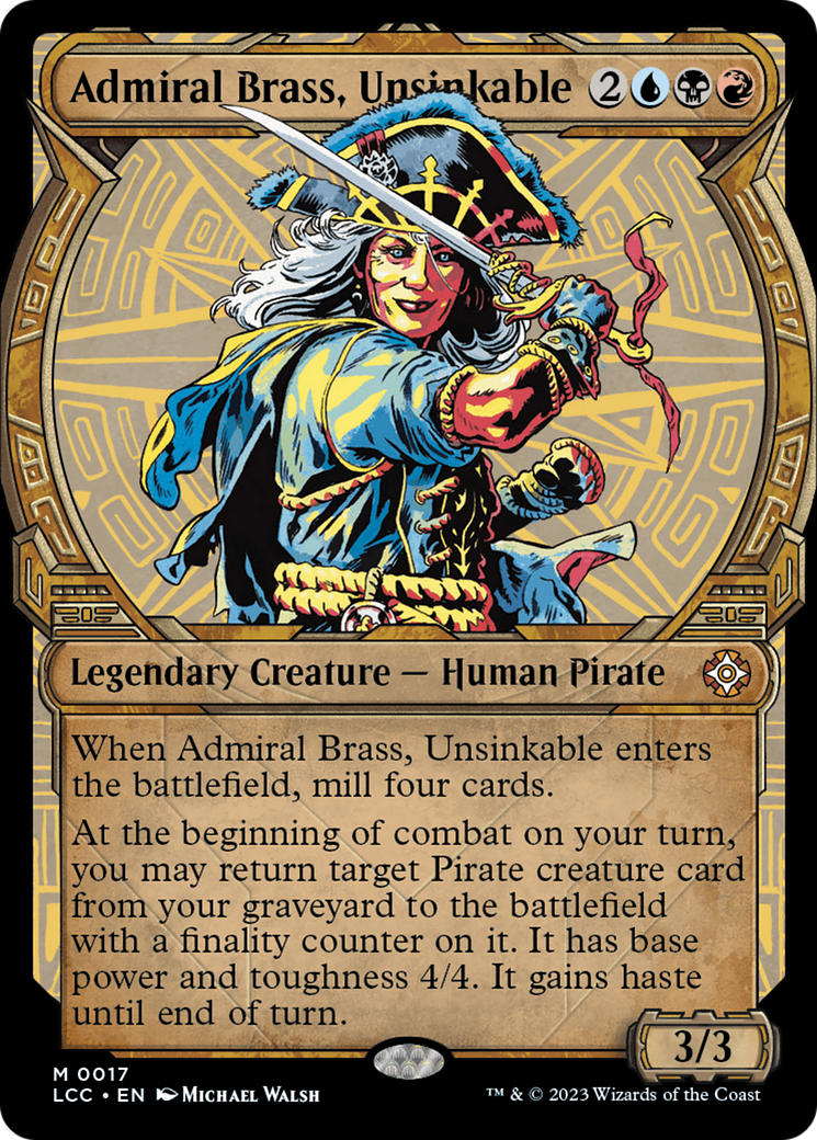 Admiral Brass, Unsinkable (Showcase) [The Lost Caverns of Ixalan Commander] | Gate City Games LLC