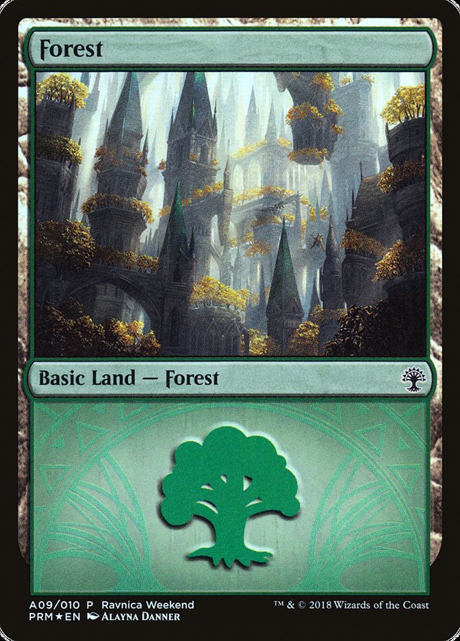 Forest (A09) [Ravnica Allegiance Ravnica Weekend] | Gate City Games LLC