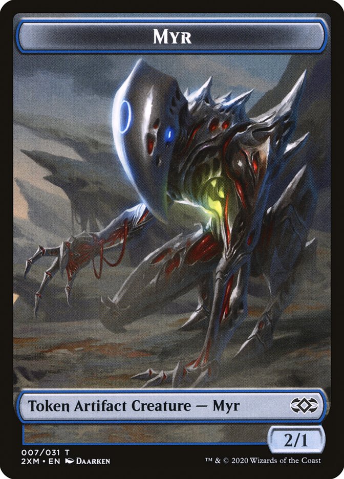 Eldrazi Spawn // Myr (007) Double-Sided Token [Double Masters Tokens] | Gate City Games LLC