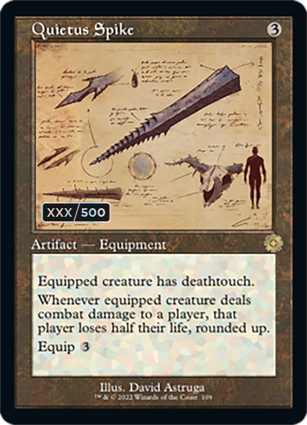 Quietus Spike (Retro Schematic) (Serialized) [The Brothers' War Retro Artifacts] | Gate City Games LLC