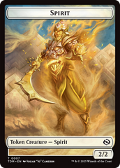Spirit (0006) // Spirit (0007) Double-Sided Token [Tarkir: Dragonstorm Tokens] | Gate City Games LLC