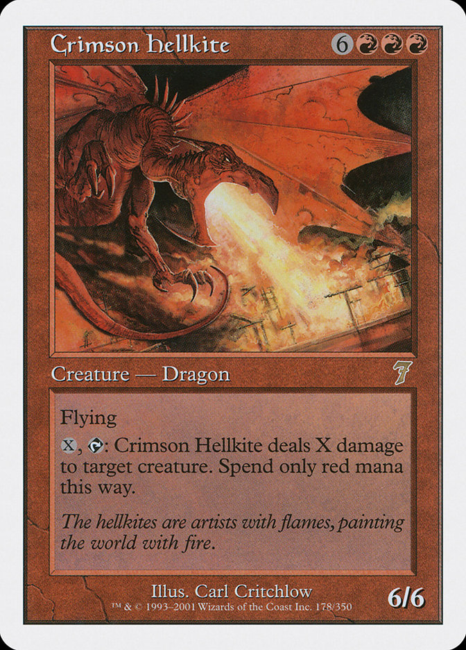Crimson Hellkite [Seventh Edition] | Gate City Games LLC