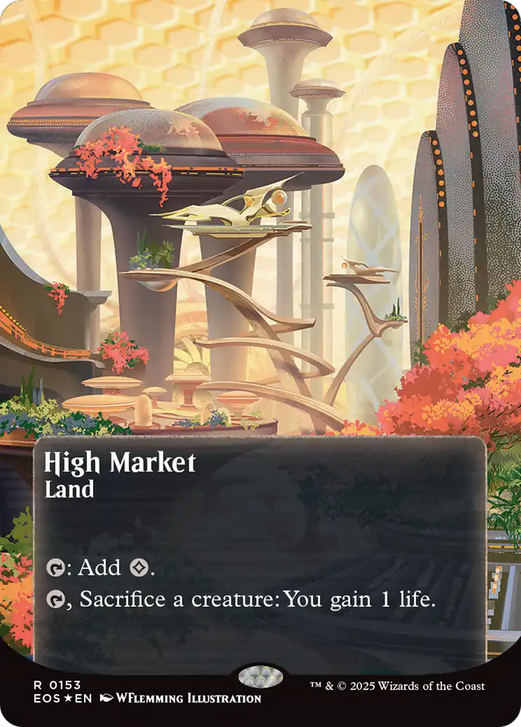 High Market (0153) (Borderless) (Galaxy Foil) [Edge of Eternities: Stellar Sights] | Gate City Games LLC