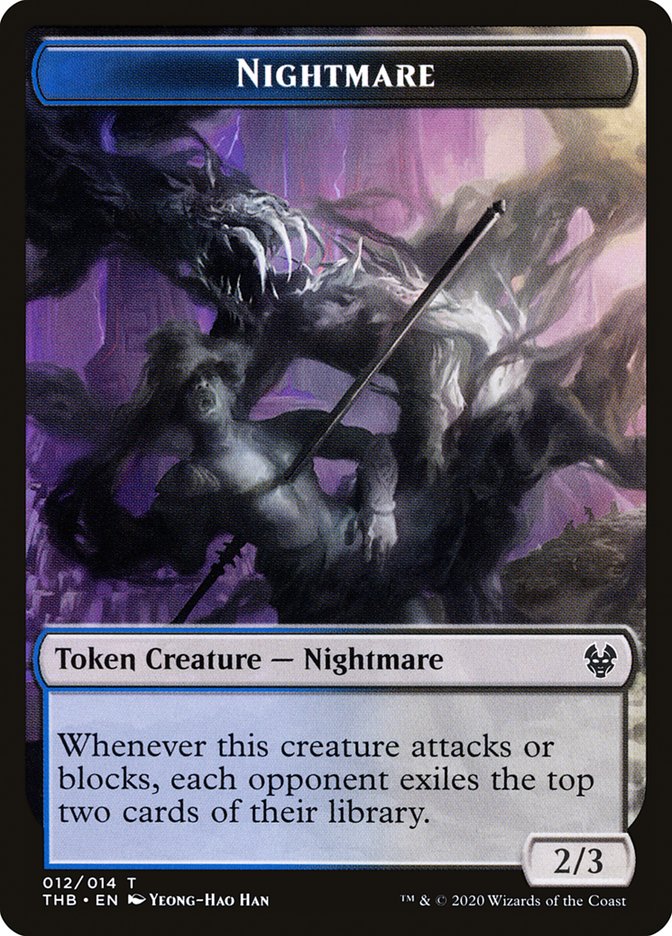 Human Soldier // Nightmare Double-Sided Token [Theros Beyond Death Tokens] | Gate City Games LLC