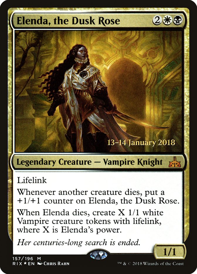 Elenda, the Dusk Rose [Rivals of Ixalan Prerelease Promos] | Gate City Games LLC