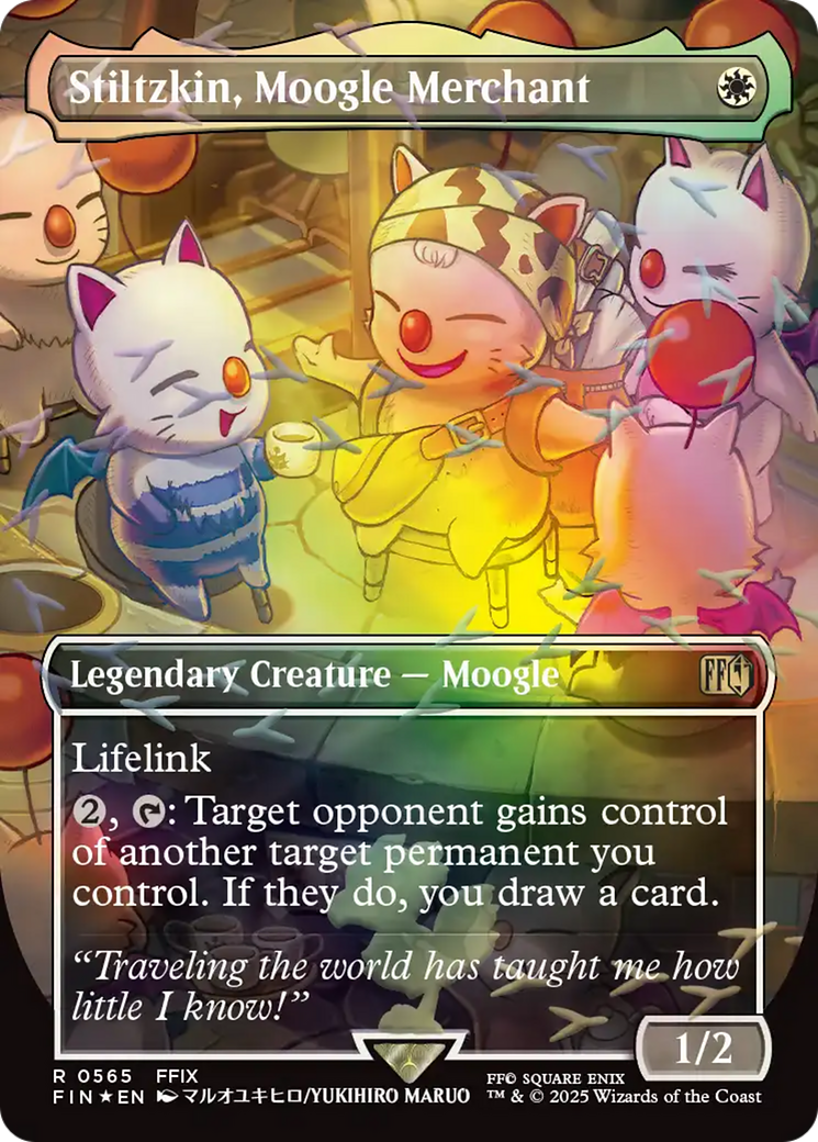 Stiltzkin, Moogle Merchant (Borderless) (Chocobo Track Foil) [FINAL FANTASY] | Gate City Games LLC