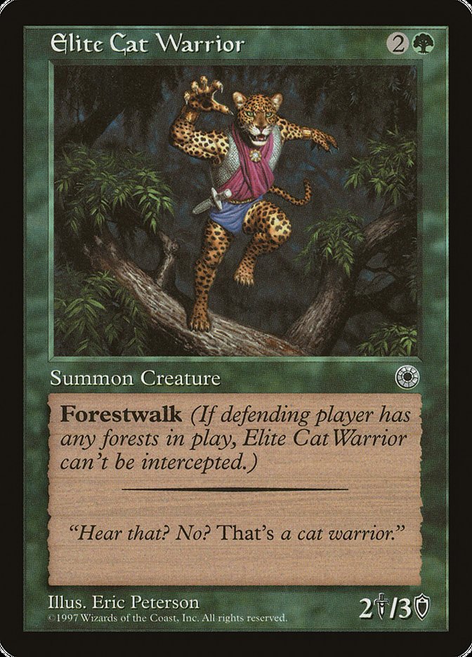 Elite Cat Warrior (With Flavor Text) [Portal] | Gate City Games LLC