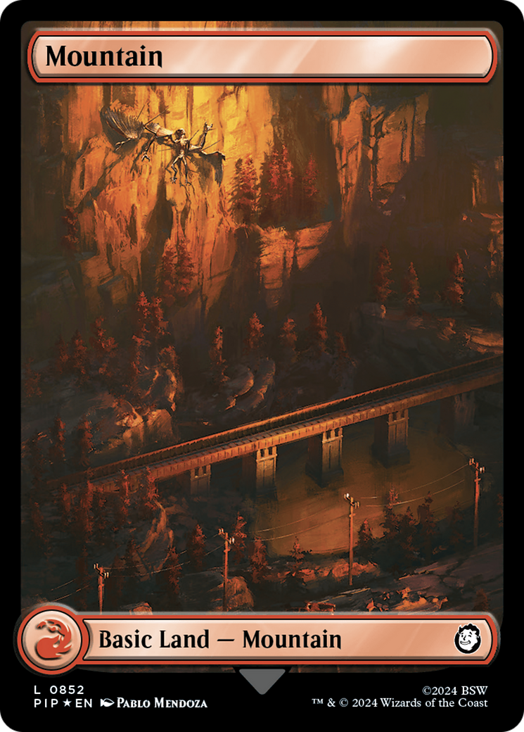 Mountain (0852) (Surge Foil) [Fallout] | Gate City Games LLC