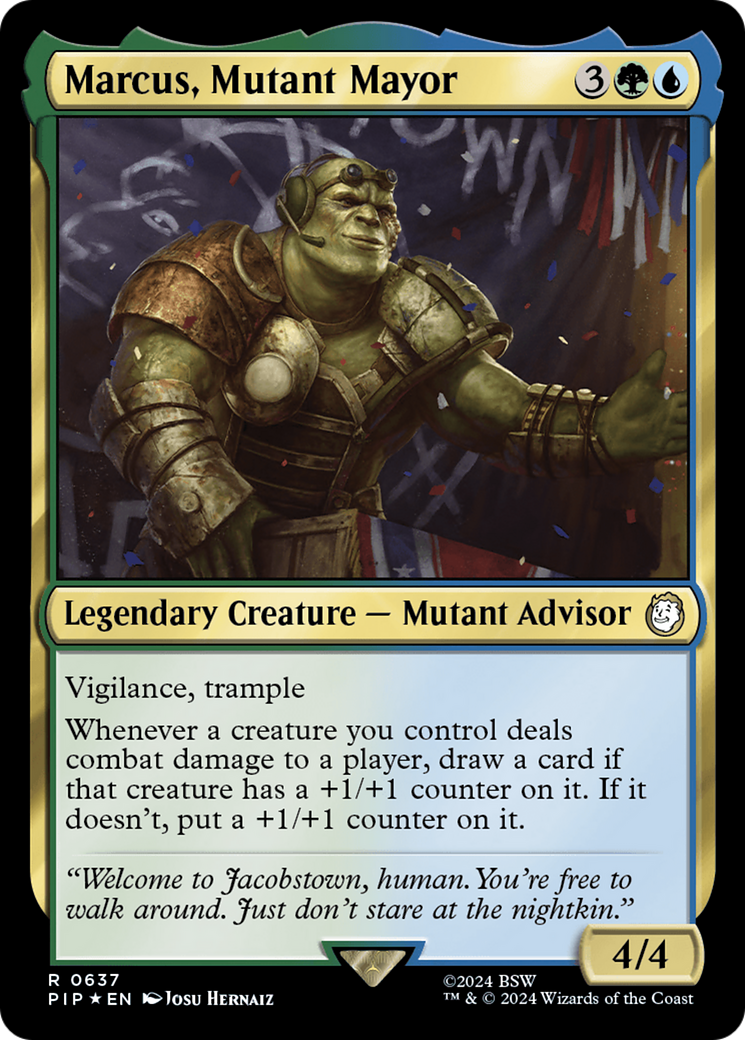 Marcus, Mutant Mayor (Surge Foil) [Fallout] | Gate City Games LLC