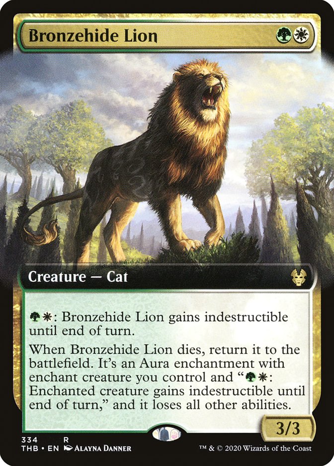 Bronzehide Lion (Extended Art) [Theros Beyond Death] | Gate City Games LLC