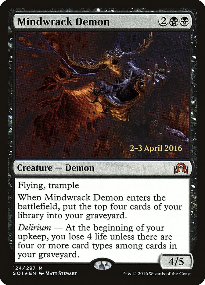 Mindwrack Demon [Shadows over Innistrad Prerelease Promos] | Gate City Games LLC
