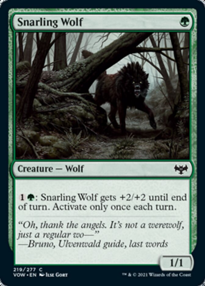 Snarling Wolf [Innistrad: Crimson Vow] | Gate City Games LLC