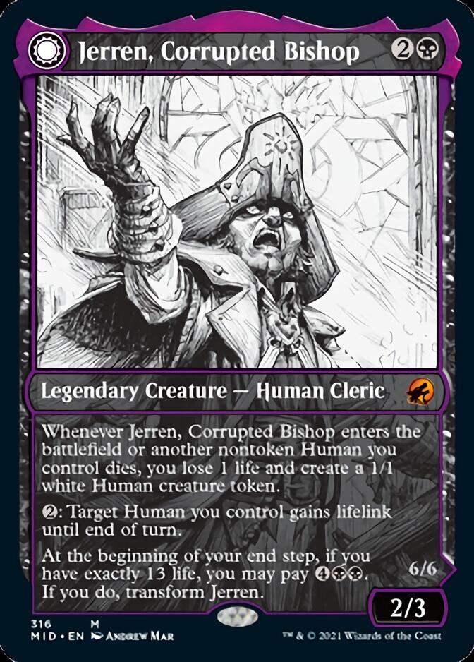 Jerren, Corrupted Bishop // Ormendahl, the Corrupted (Showcase Eternal Night) [Innistrad: Midnight Hunt] | Gate City Games LLC