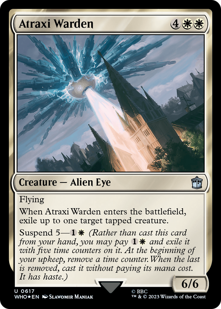 Atraxi Warden (Surge Foil) [Doctor Who] | Gate City Games LLC