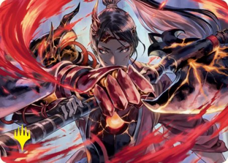 Risona, Asari Commander Art Card (Gold-Stamped Signature) [Kamigawa: Neon Dynasty Art Series] | Gate City Games LLC