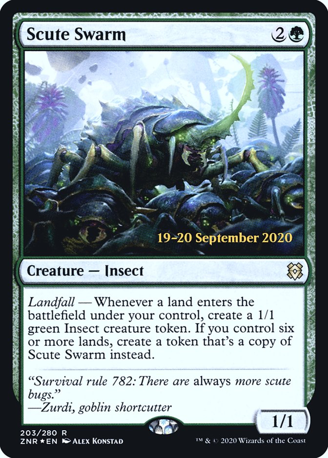 Scute Swarm [Zendikar Rising Prerelease Promos] | Gate City Games LLC