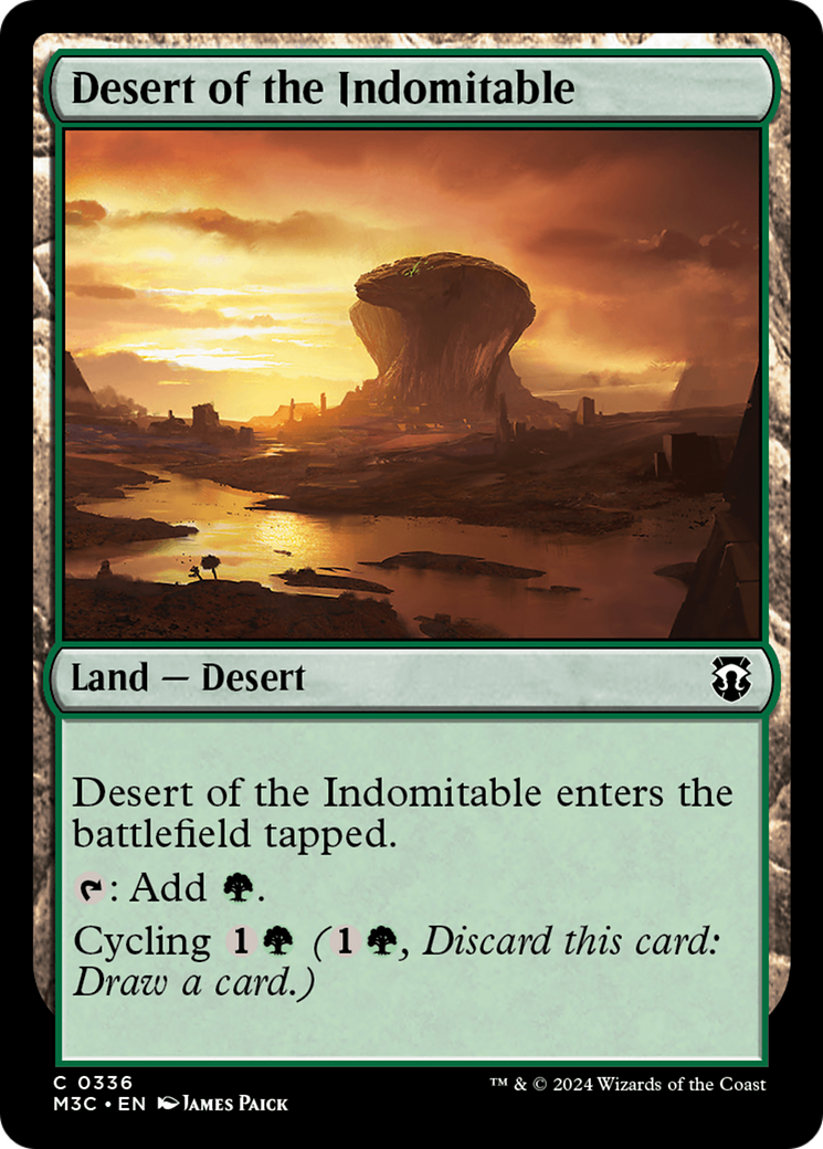 Desert of the Indomitable (Ripple Foil) [Modern Horizons 3 Commander] | Gate City Games LLC