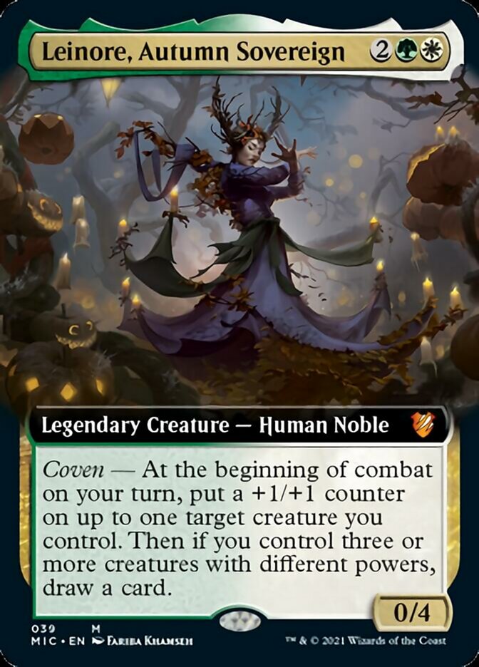Leinore, Autumn Sovereign (Extended Art) [Innistrad: Midnight Hunt Commander] | Gate City Games LLC