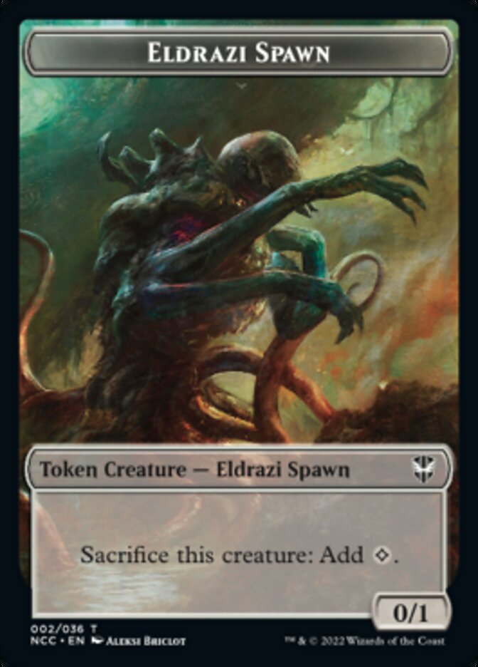 Eldrazi Spawn // Human Double-Sided Token [Streets of New Capenna Commander Tokens] | Gate City Games LLC