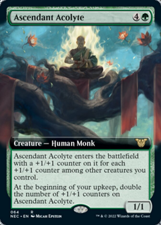 Ascendant Acolyte (Extended Art) [Kamigawa: Neon Dynasty Commander] | Gate City Games LLC