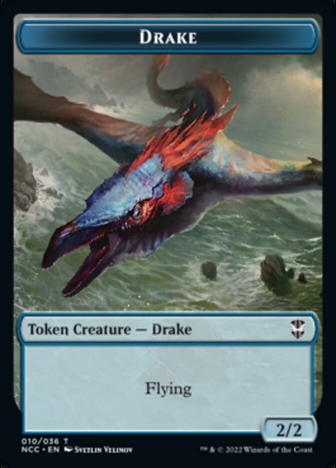 Zombie // Drake Double-Sided Token [Streets of New Capenna Commander Tokens] | Gate City Games LLC