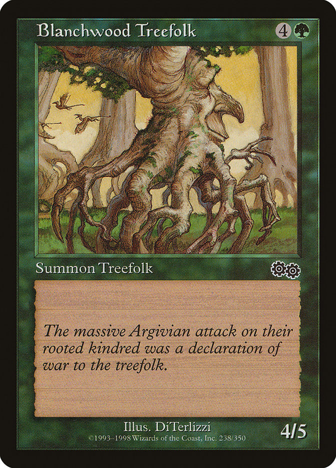 Blanchwood Treefolk [Urza's Saga] | Gate City Games LLC