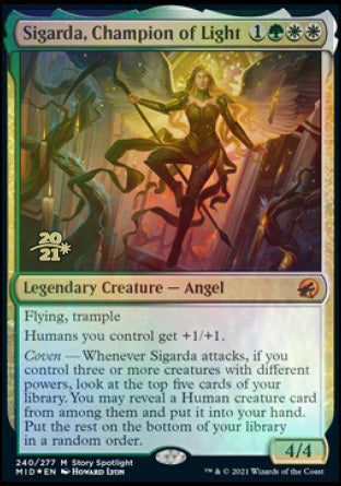 Sigarda, Champion of Light [Innistrad: Midnight Hunt Prerelease Promos] | Gate City Games LLC