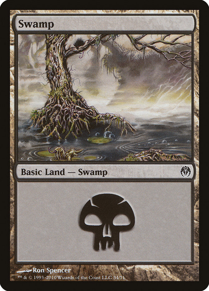 Swamp (34) [Duel Decks: Phyrexia vs. the Coalition] | Gate City Games LLC