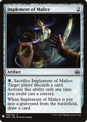 Implement of Malice [Mystery Booster] | Gate City Games LLC