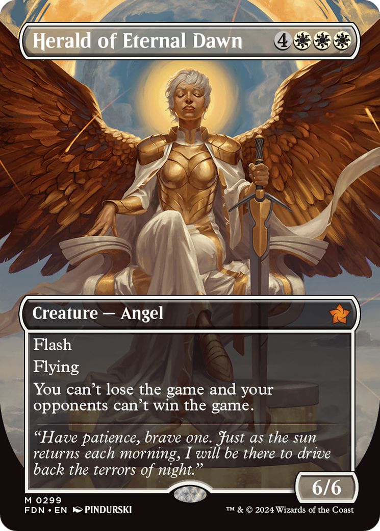 Herald of Eternal Dawn (Borderless) [Foundations] | Gate City Games LLC
