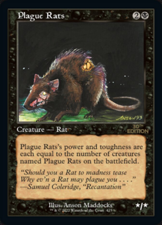 Plague Rats (Retro) [30th Anniversary Edition] | Gate City Games LLC