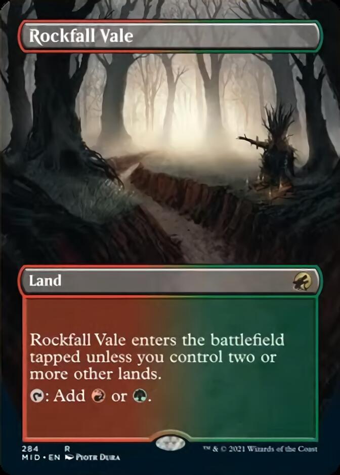 Rockfall Vale (Borderless Alternate Art) [Innistrad: Midnight Hunt] | Gate City Games LLC