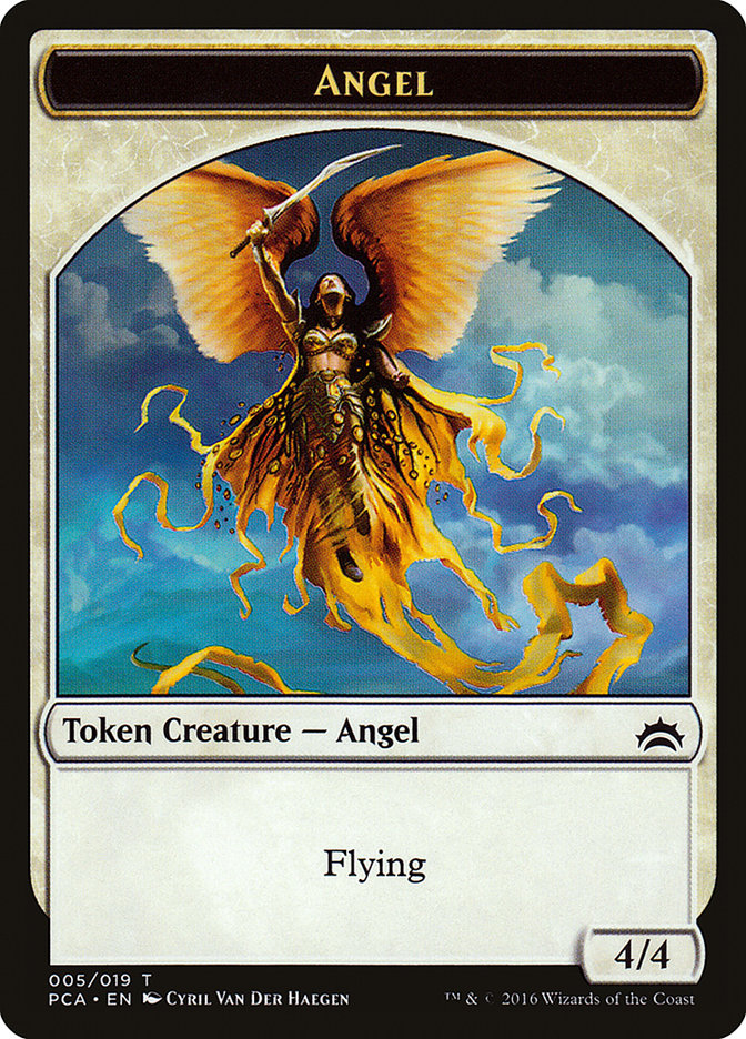 Angel // Saproling Double-Sided Token [Planechase Anthology Tokens] | Gate City Games LLC