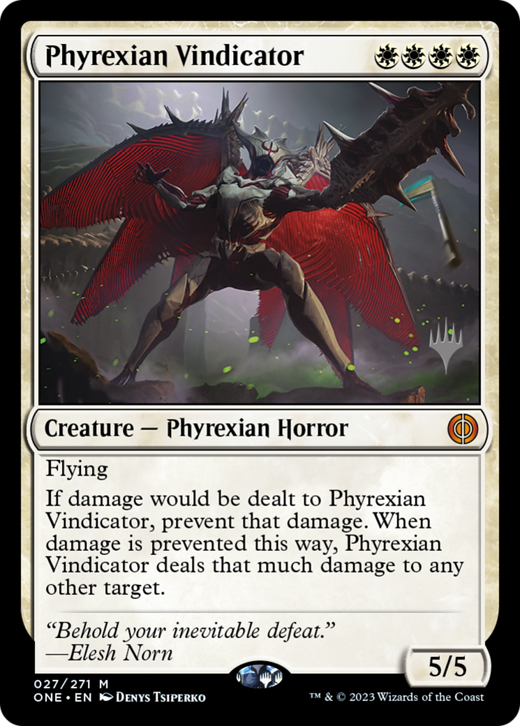 Phyrexian Vindicator (Promo Pack) [Phyrexia: All Will Be One Promos] | Gate City Games LLC