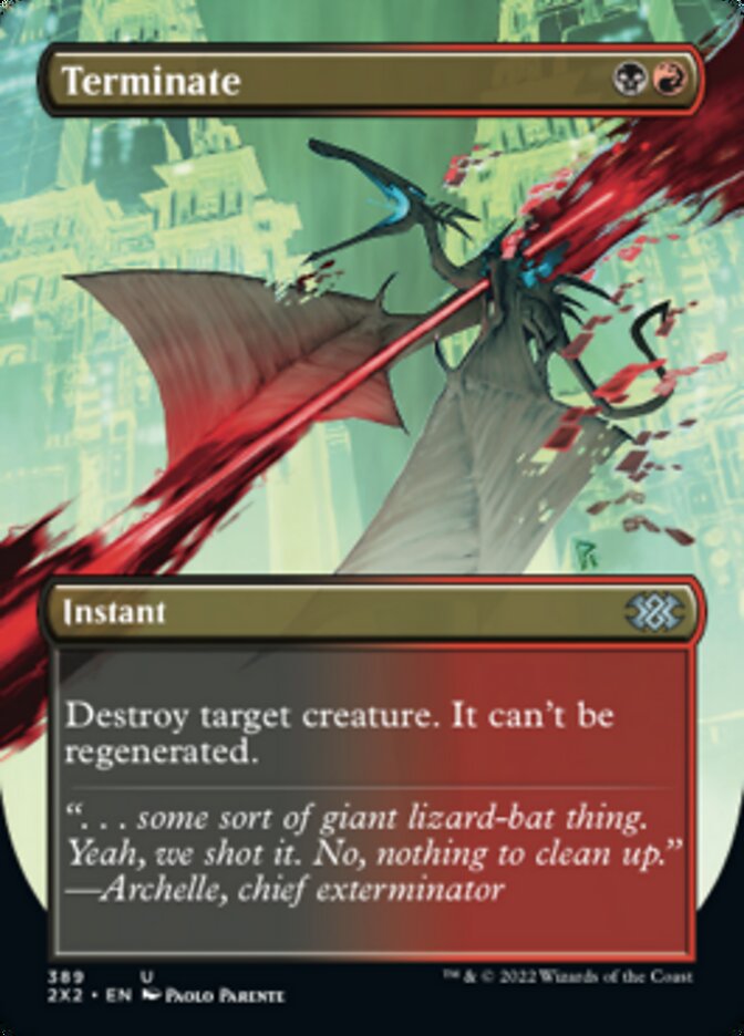 Terminate (Borderless Alternate Art) [Double Masters 2022] | Gate City Games LLC