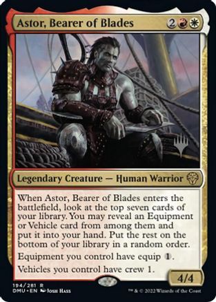 Astor, Bearer of Blades (Promo Pack) [Dominaria United Promos] | Gate City Games LLC