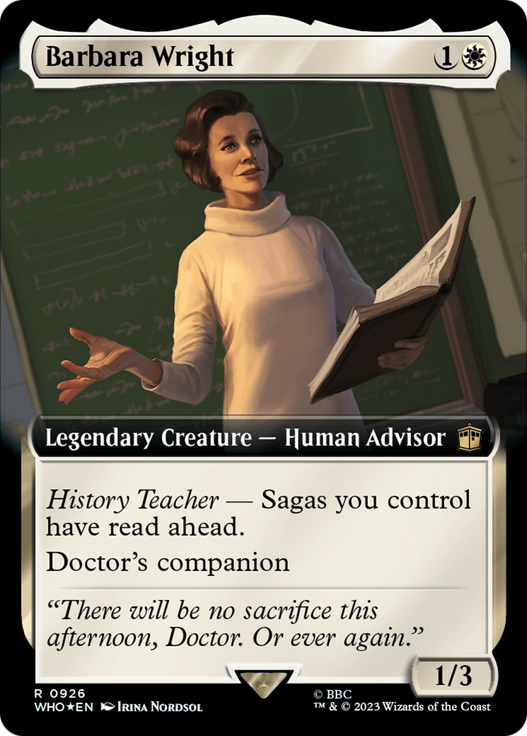 Barbara Wright (Extended Art) (Surge Foil) [Doctor Who] | Gate City Games LLC