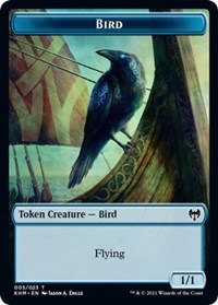 Bird (005) // Soldier Double-Sided Token [Kaldheim Commander Tokens] | Gate City Games LLC