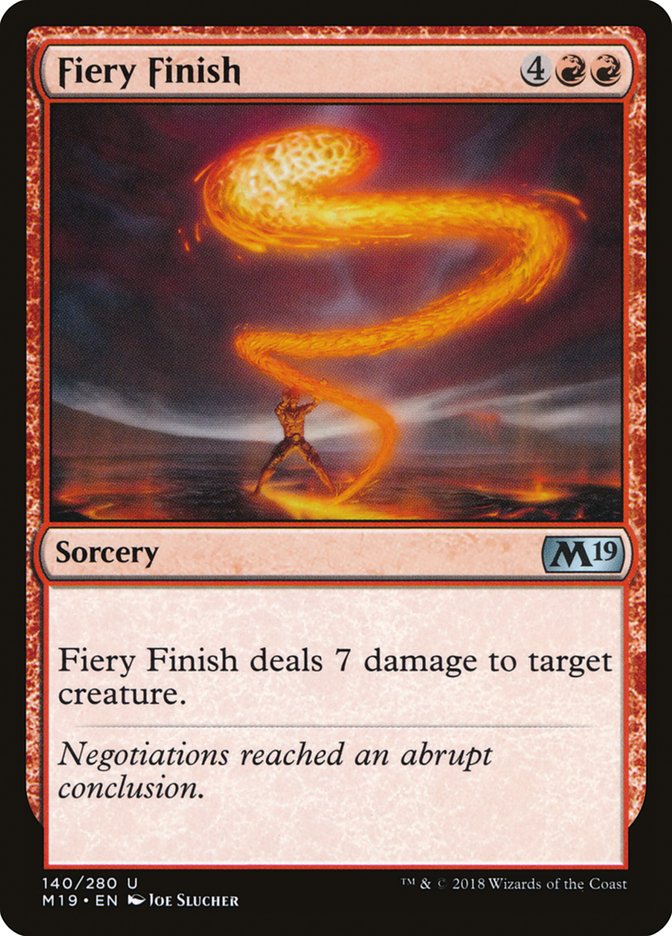 Fiery Finish [Core Set 2019] | Gate City Games LLC