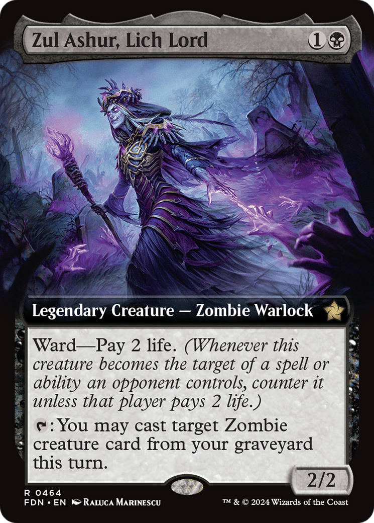 Zul Ashur, Lich Lord (Extended Art) [Foundations] | Gate City Games LLC